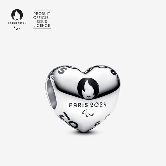 Pandora *France Exclusive* Paris 2024 Paralympic Games Heart Charm 793468C01 - Picture 1 of 13